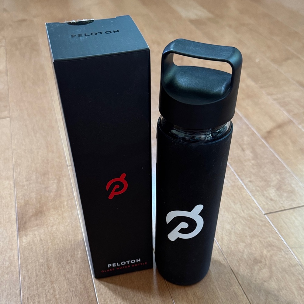 Peloton Black and White Logo Water Bottle 16oz